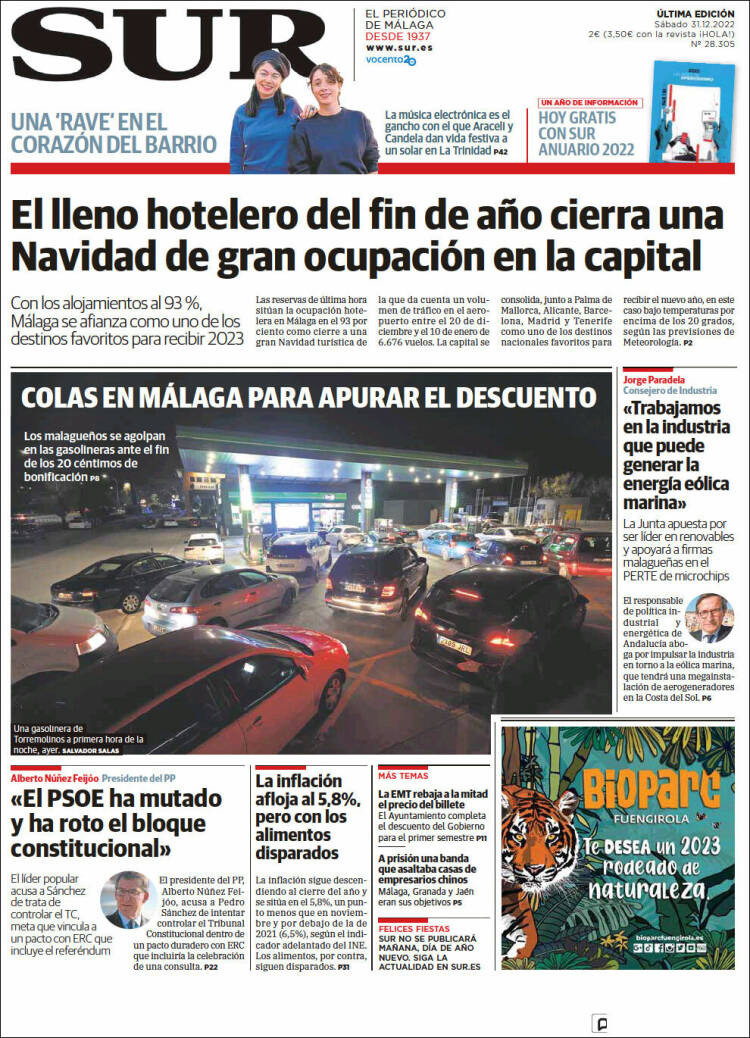 Portada de Diario el Sur (Spain)