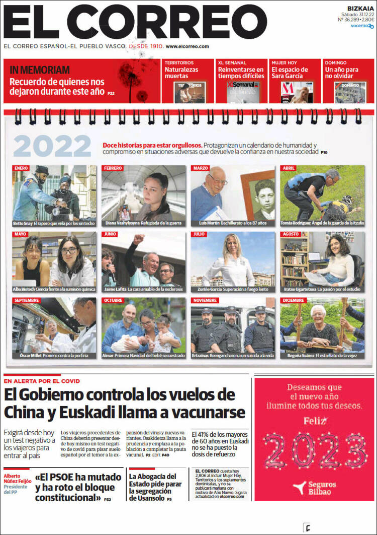 Portada de El Correo (Spain)