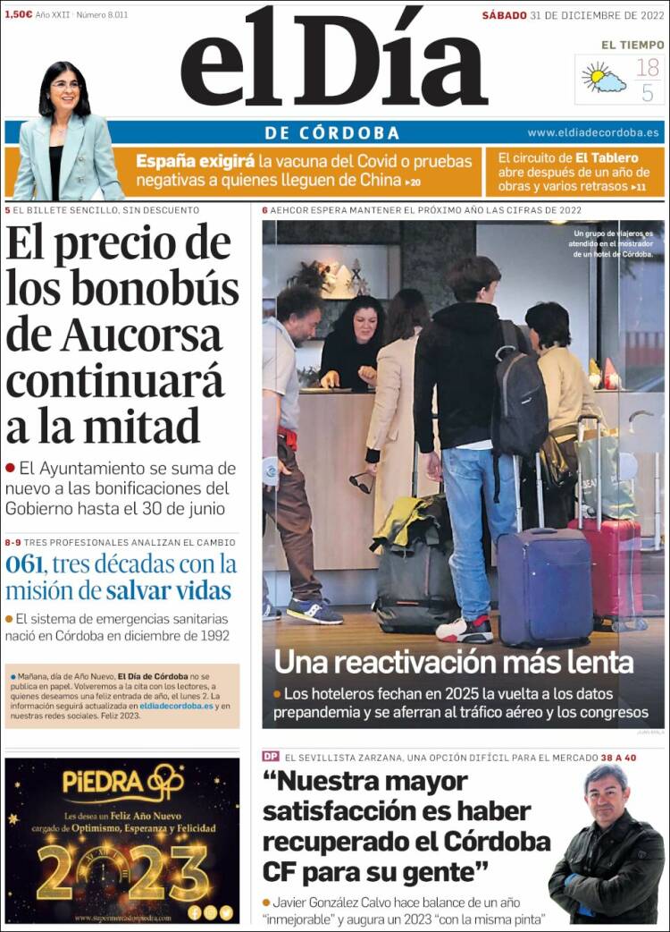 Portada de El Día de Córdoba (Spain)