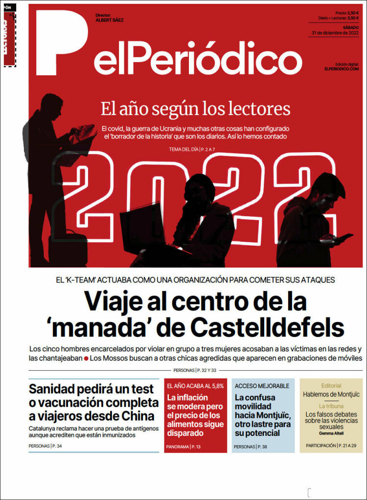 Portada de El Periódico (Spain)