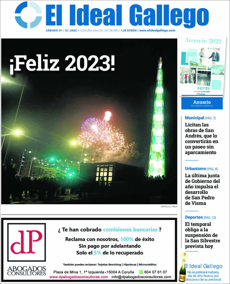 Portada de El Ideal Gallego (Spain)