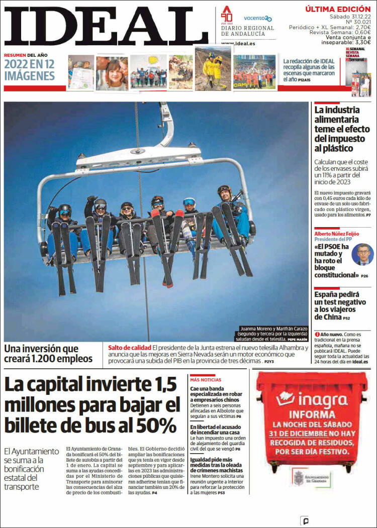 Portada de Ideal (Spain)