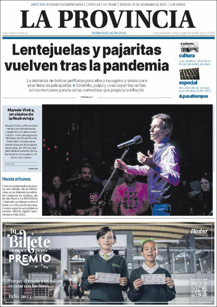 Portada de La Provincia (Spain)