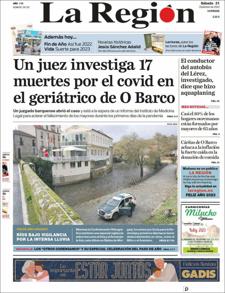 Portada de La Región de Ourense (Spain)