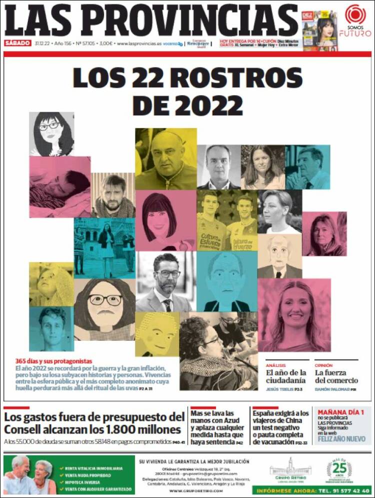 Portada de Las Provincias (Spain)