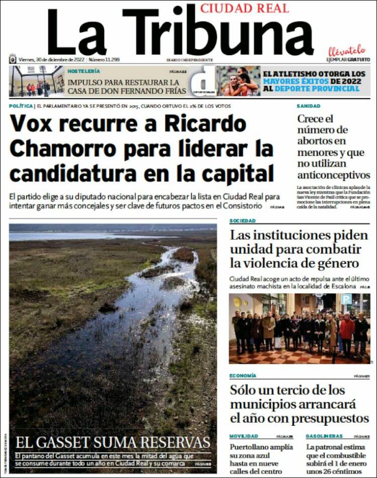 Portada de La Tribuna de Ciudad Real (Spain)