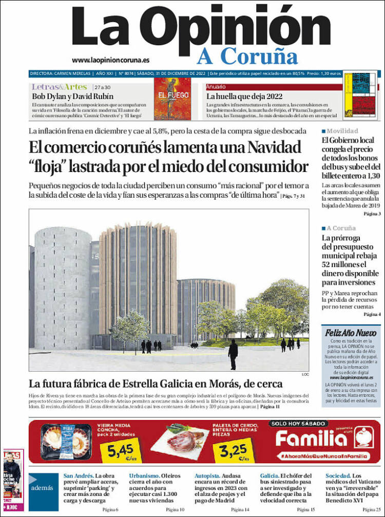 Portada de La Opinión de A Coruña (Spain)