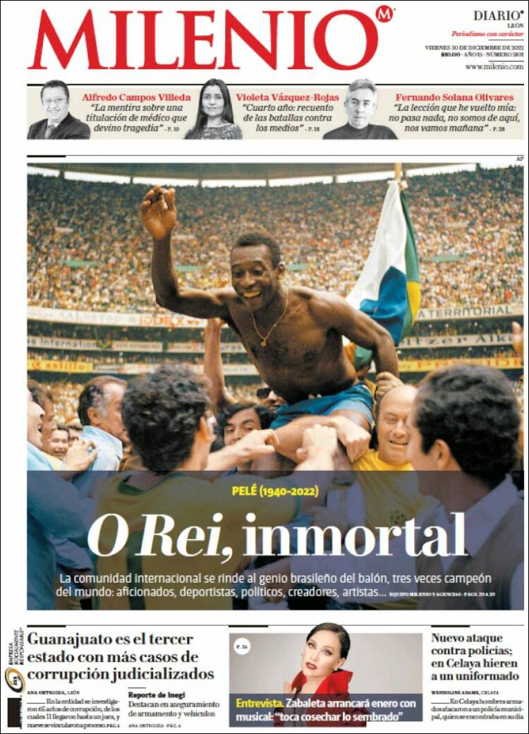 Portada de Milenio de León (M&eacute;xico)