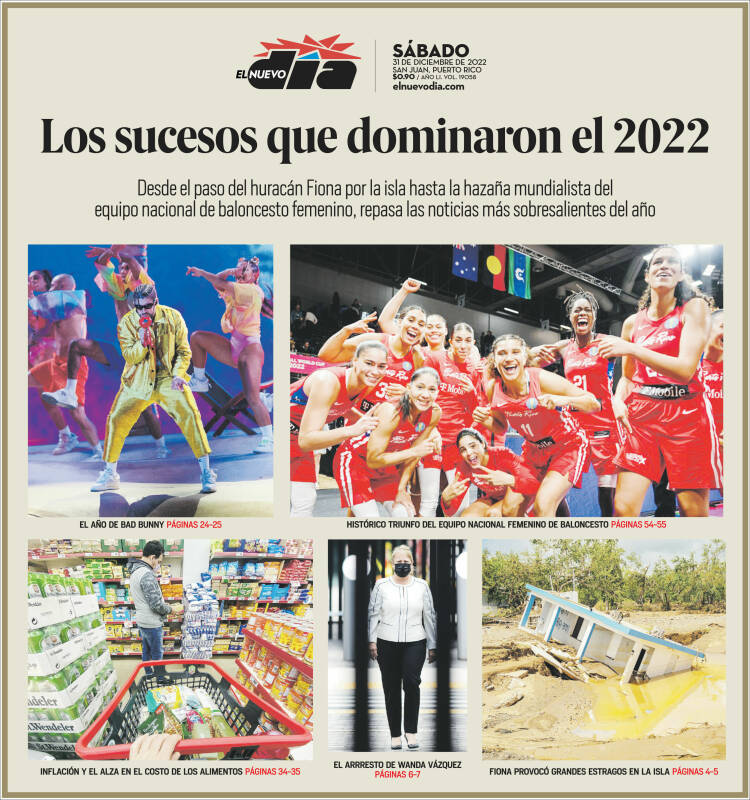 Portada de El Nuevo Día (Puerto Rico)