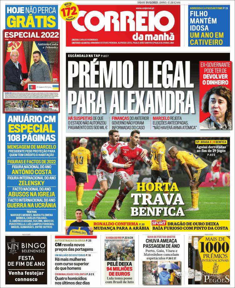 Portada de Correio da Manhã (Portugal)