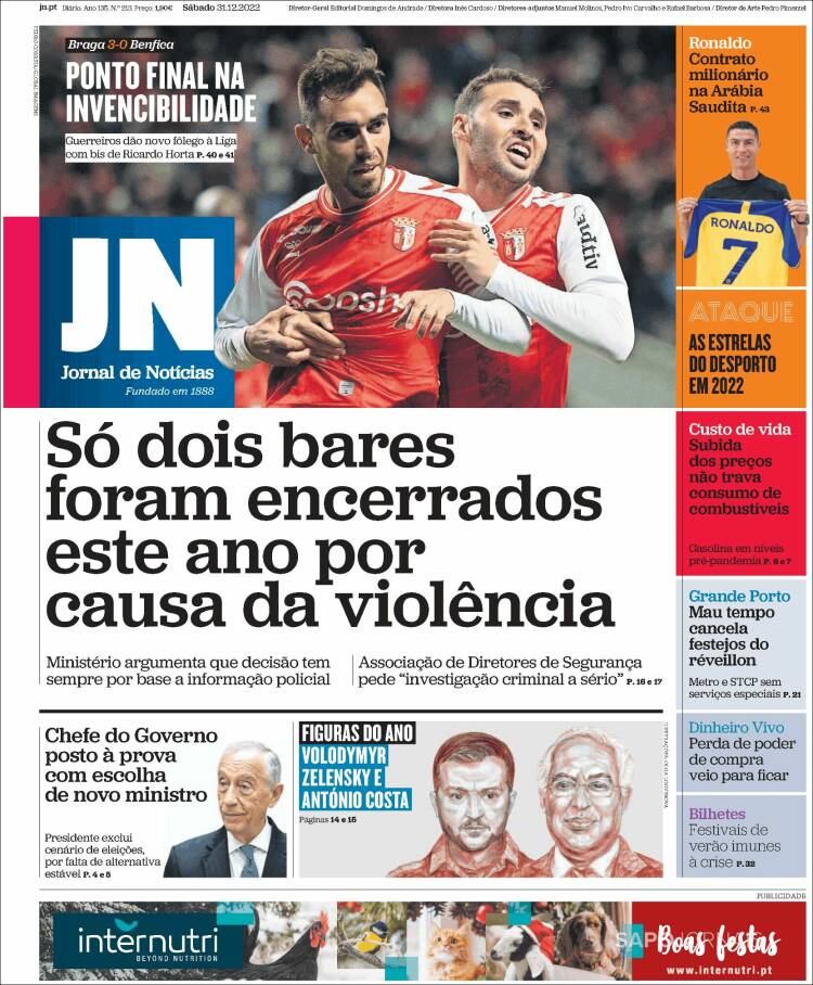 Portada de Jornal de Notícias (Portugal)