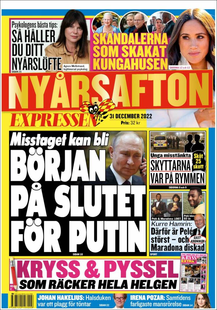 Portada de Expressen (Suecia)