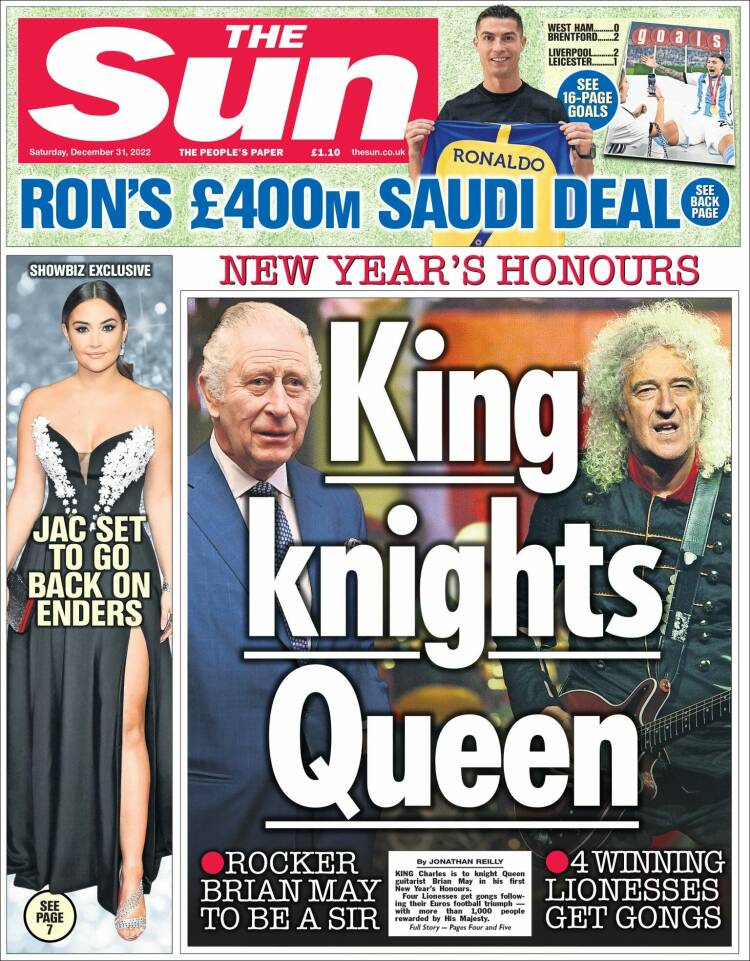 Portada de The Sun (United Kingdom)