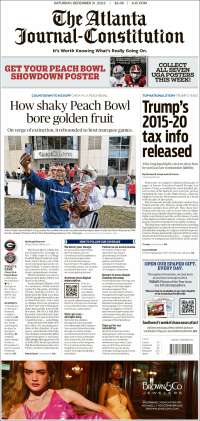 Portada de The Atlanta Journal-Constitution (USA)