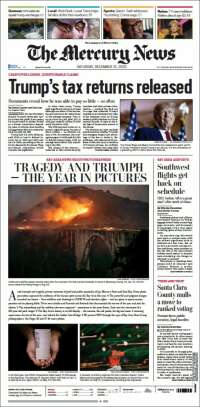 Portada de San Jose Mercury News (USA)