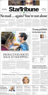 Portada de Star Tribune (États-Unis)