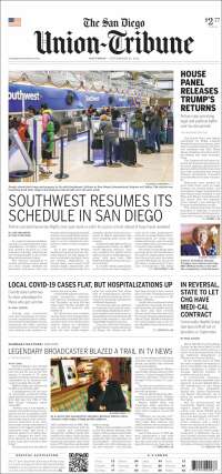 Portada de The San Diego Union-Tribune (États-Unis)