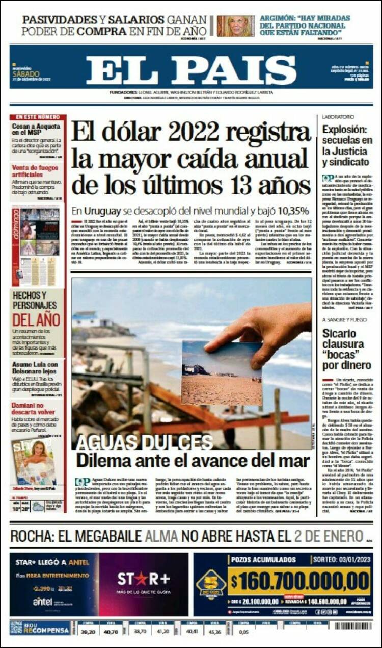 Portada de El País (Uruguay)