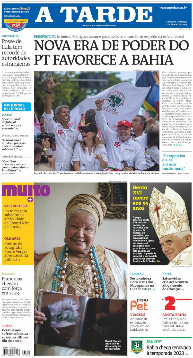 Portada de Diário A Tarde (Brasil)