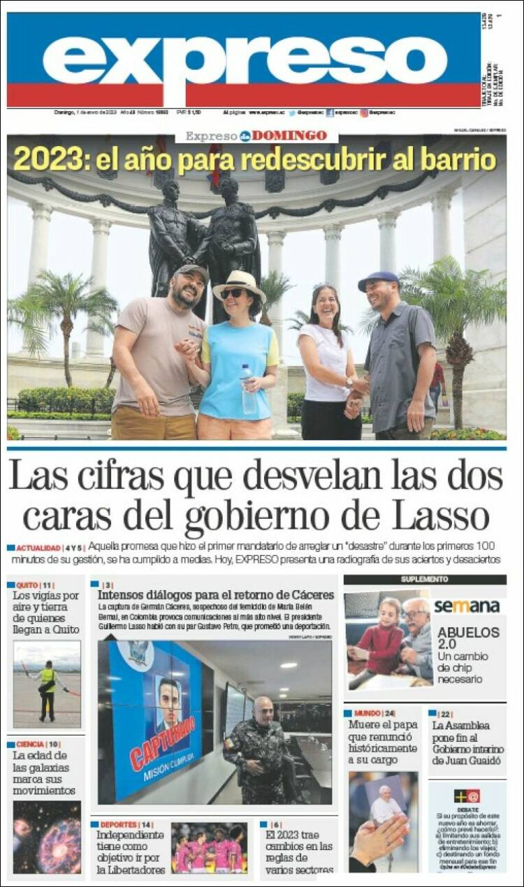 Portada de Expreso (Ecuador)