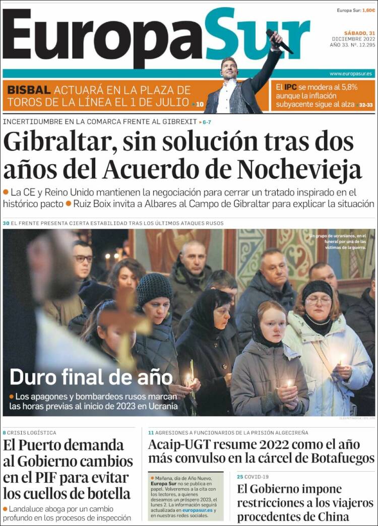 Portada de Europa Sur (España)
