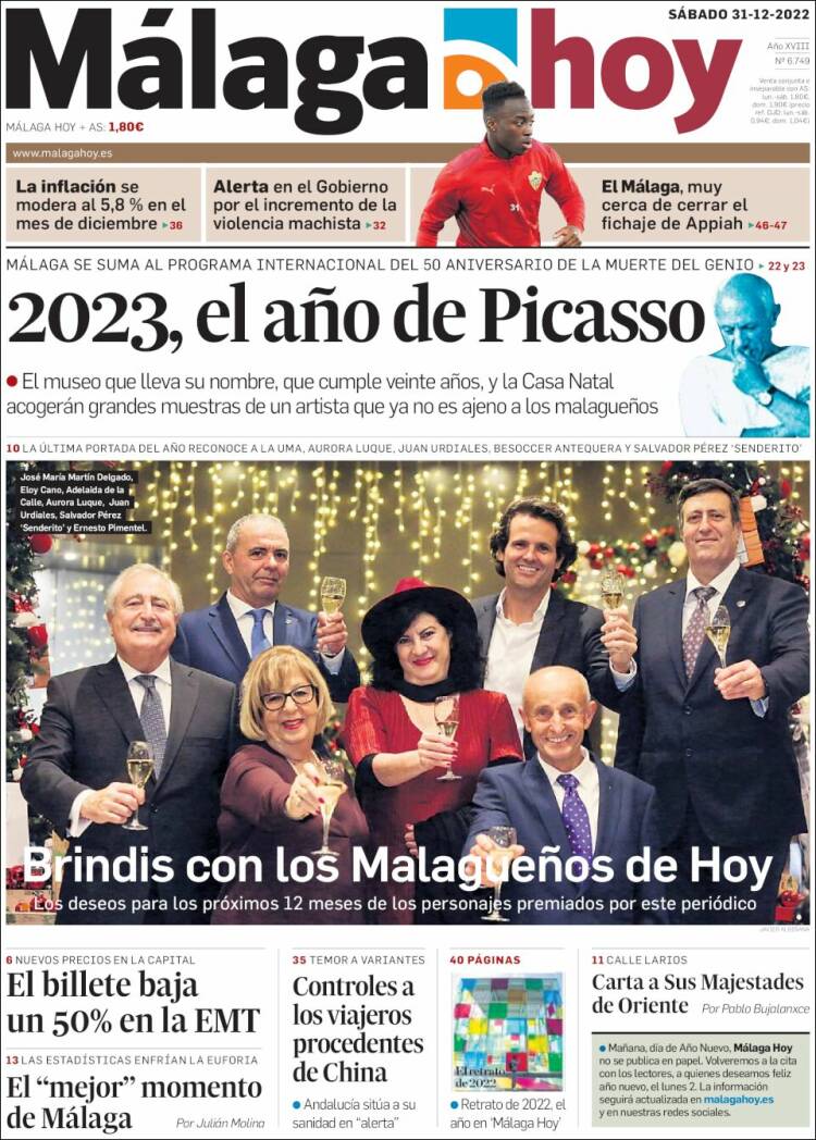 Portada de Málaga Hoy (España)