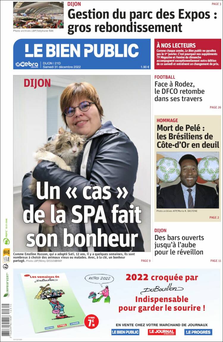 Portada de Le Bien Public (Francia)