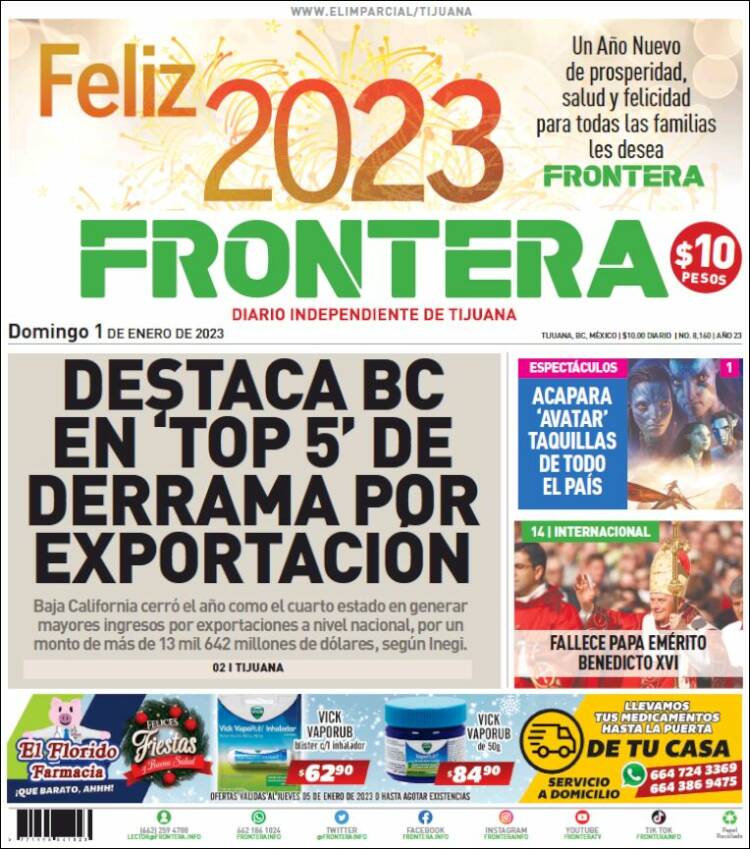 Portada de Frontera (México)
