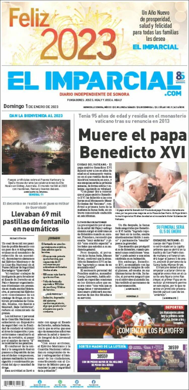 Portada de El Imparcial (México)