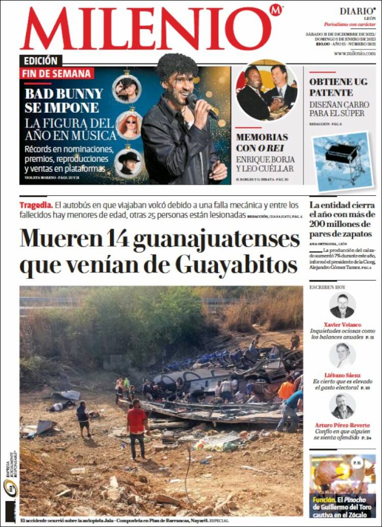 Portada de Milenio de León (Mexique)