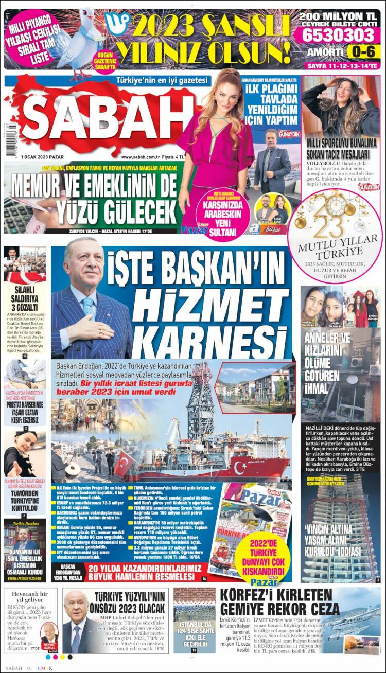 Portada de Sabah (Turqu&iacute;a)