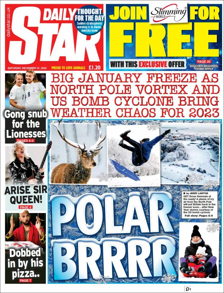 Portada de Daily Star (United Kingdom)