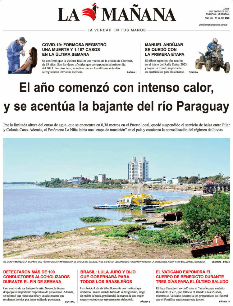 Portada de Diario La Mañana (Argentina)