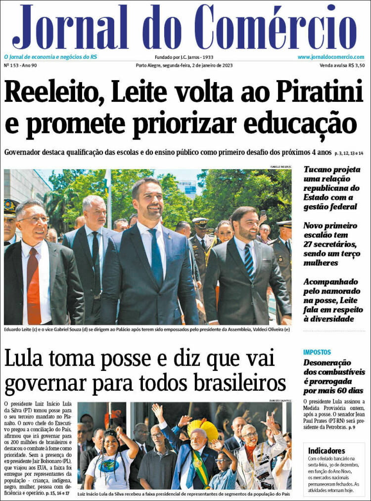 Portada de Jornal do Comércio (Brasil)