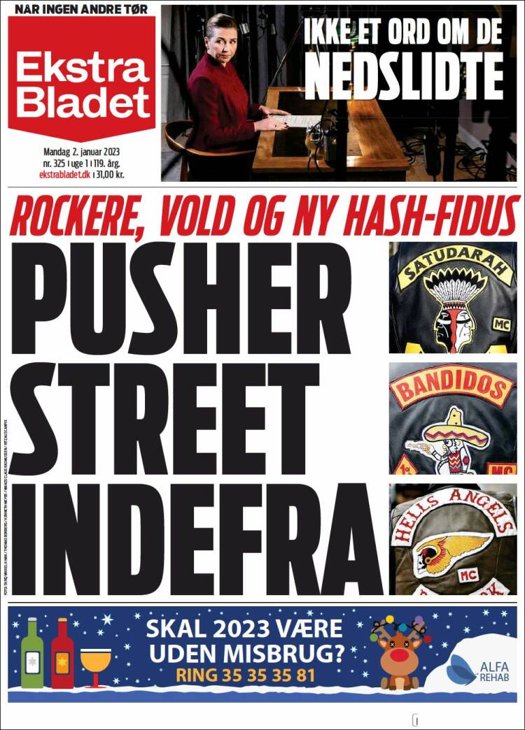 Newspaper Ekstra Bladet (Denmark). Newspapers In Denmark. Monday's ...