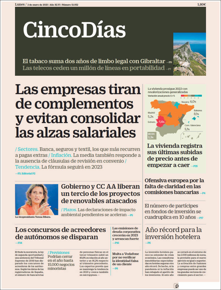 Portada de Cinco Días (Espa&ntilde;a)