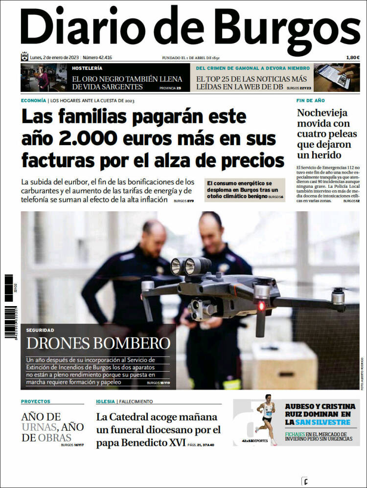 Portada de Diario de Burgos (Espa&ntilde;a)