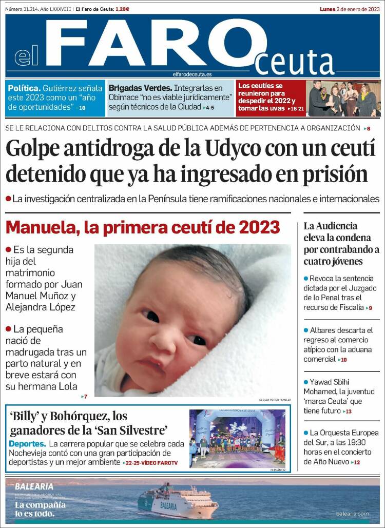 Portada de El Faro de Ceuta (Espa&ntilde;a)