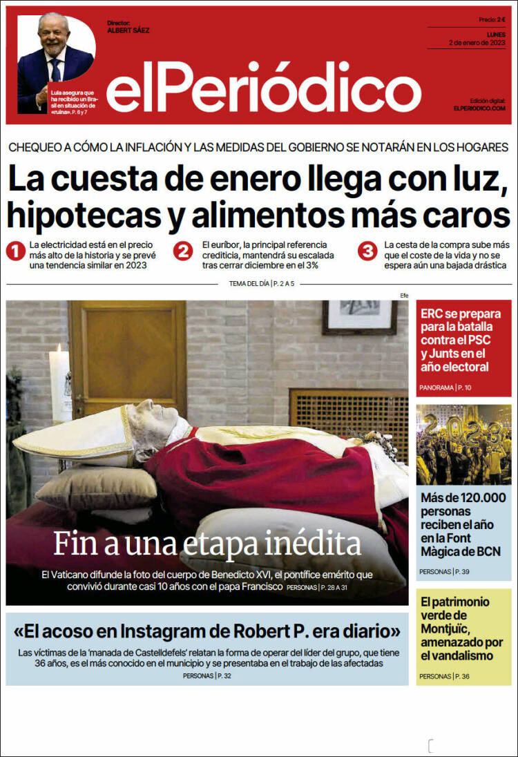 Portada de El Periódico (Espa&ntilde;a)