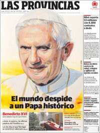 Portada de Las Provincias (Espa&ntilde;a)