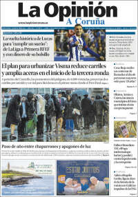 Portada de La Opinión de A Coruña (Espa&ntilde;a)