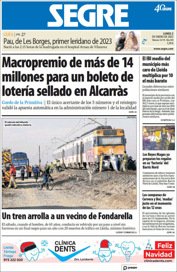 Portada de Segre  (Espa&ntilde;a)