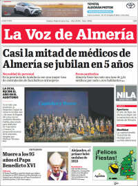 Portada de La Voz de Almería (Espa&ntilde;a)