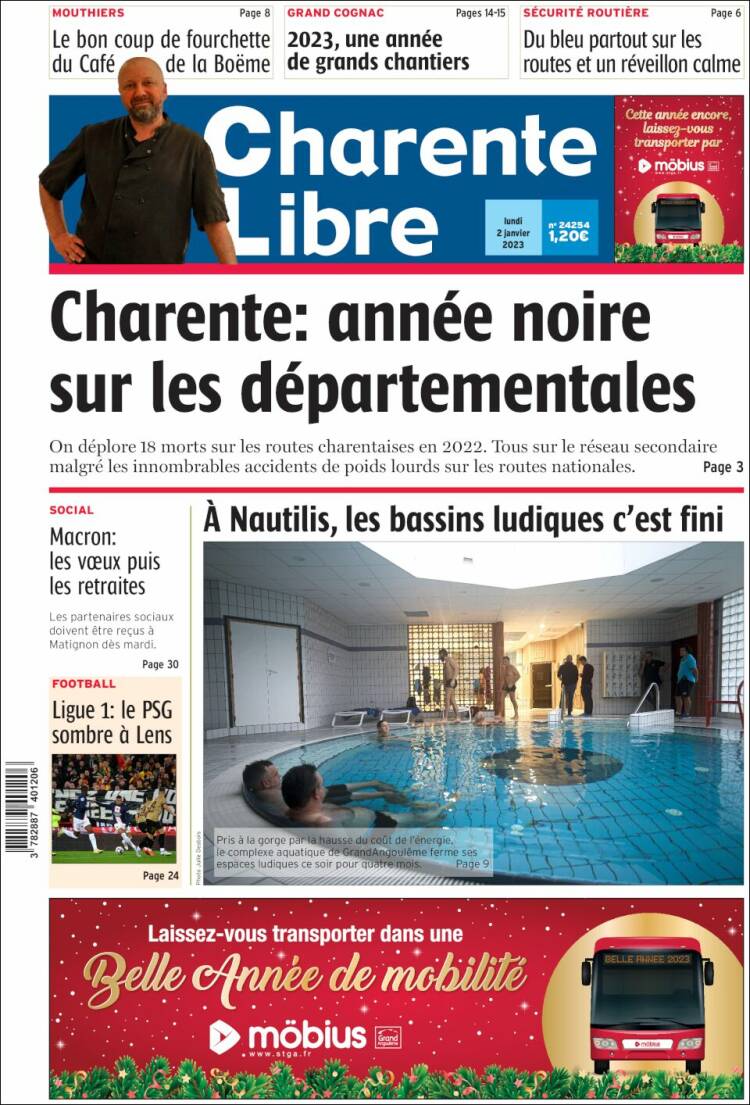 Portada de Charente Libre (Francia)
