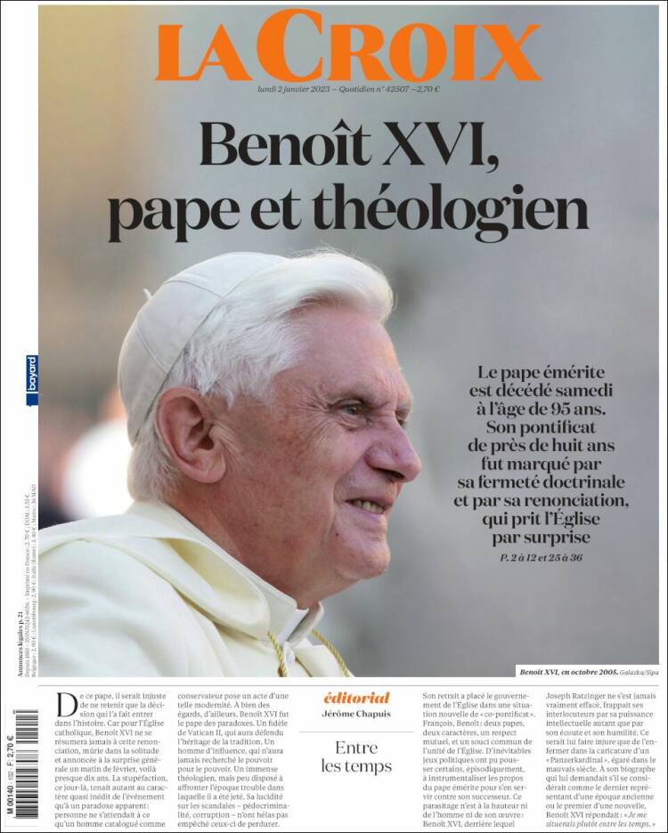 Portada de La Croix (Francia)