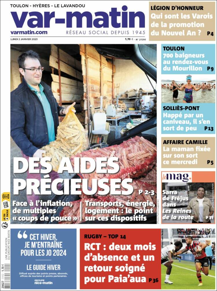 Portada de Var-Matin (Francia)