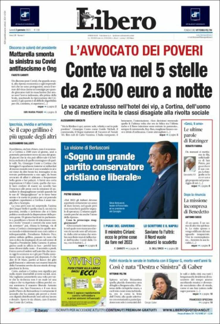 Portada de Libero (Italia)