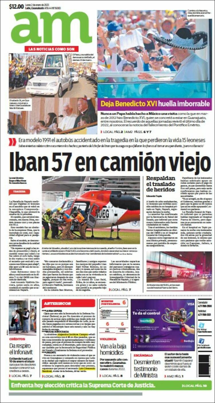 Portada de Al Día A.M. (México)