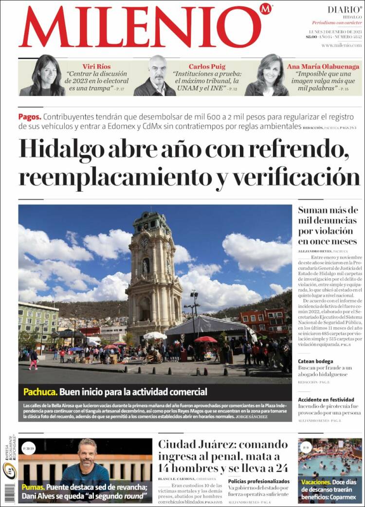 Portada de Milenio de Hidalgo (México)
