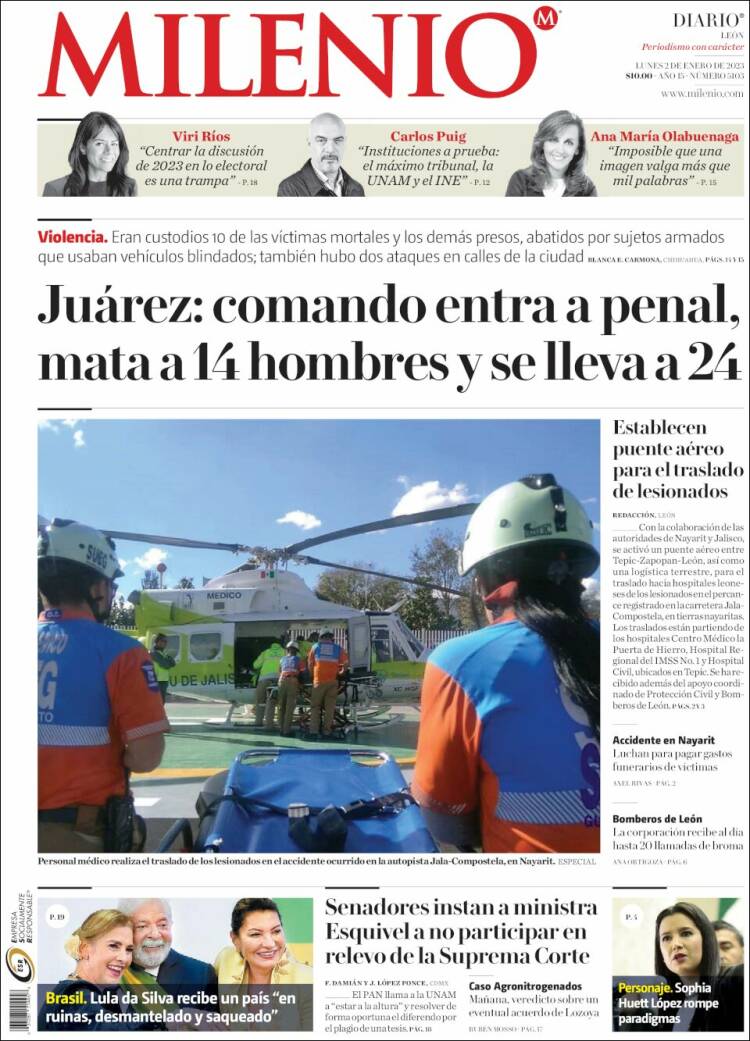 Portada de Milenio de León (México)